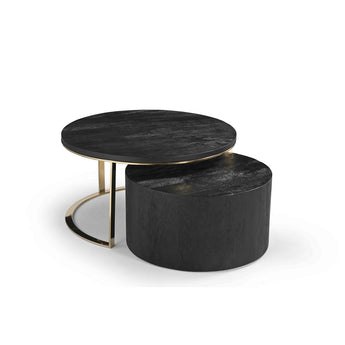 Set of 2 Champagne coffee tables