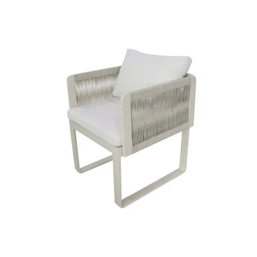Sedia in alluminio con corda 56x60x68 cm
