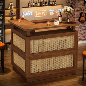 Per ristorazione, tavolo da bar forma a L Casa Bar Unità,   in rattan Liquore