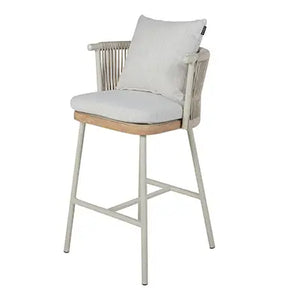 SGABELLO DA BAR ALLUMINIO CORDA 56x60x107 cm