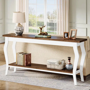 MESA DE COMEDOR EXTENSIBLE EN PORCELANATO Y MADERA DE NOGAL 