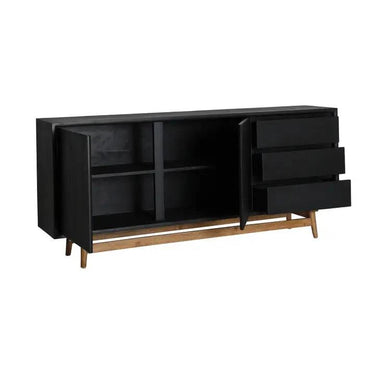 Credenza Mindi in legno nera
