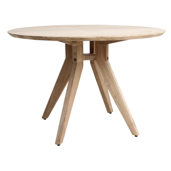 Eiffel round teak table