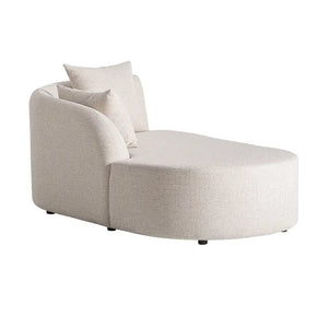 Chaise Longue, polipropilene beige con alluminio, 180x96x79cm