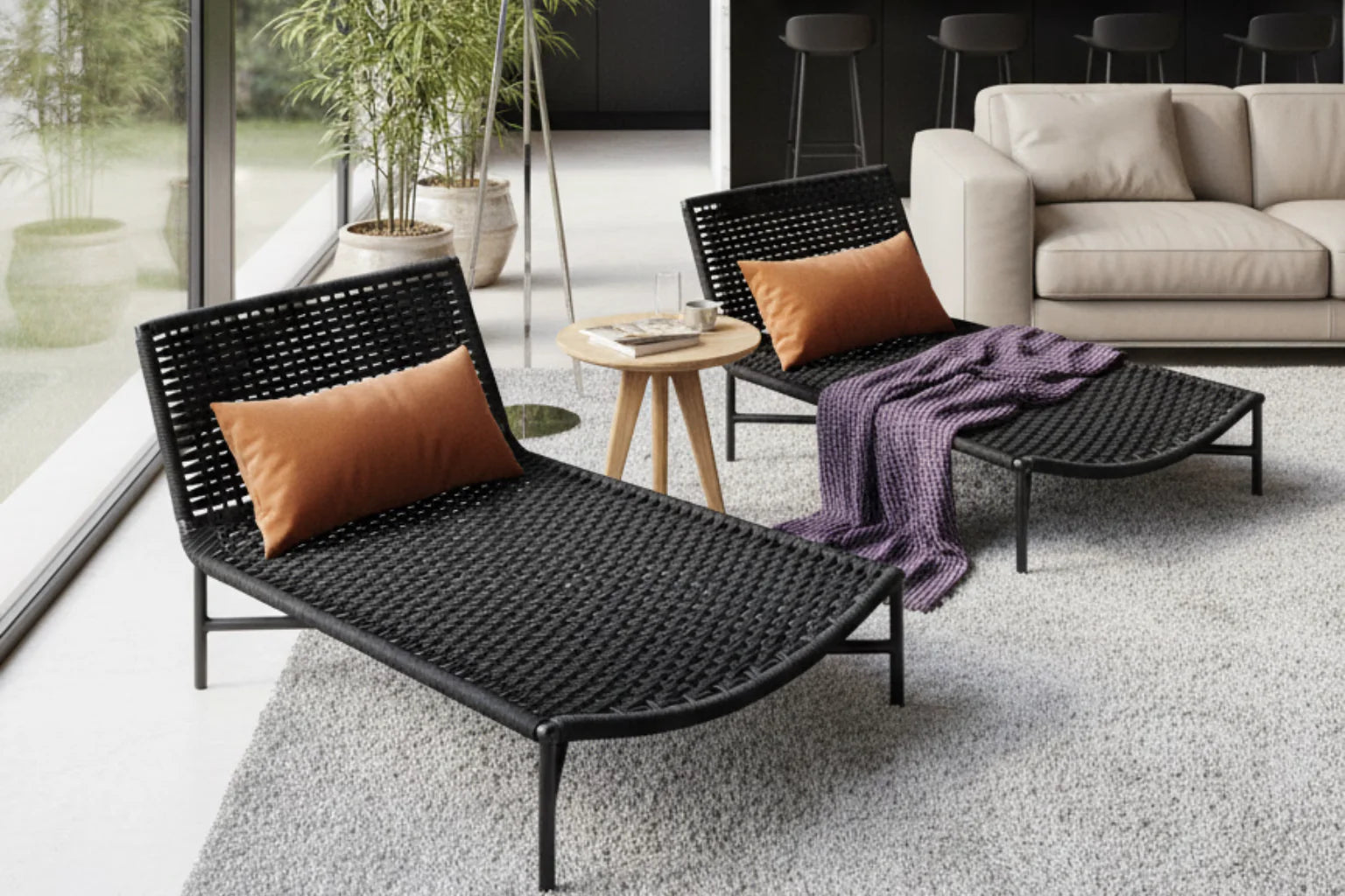 poltrona lounge intrecciata Esquire-L
