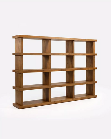 Libreria  DUMAI in teak riciclato 210 x 35 x 146 cm