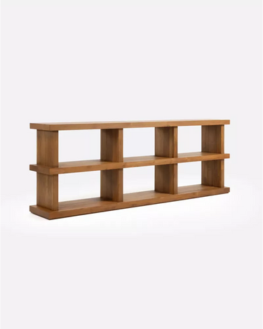 Libreria DUMAI in teak riciclato, 210 x 35 x 76 cm