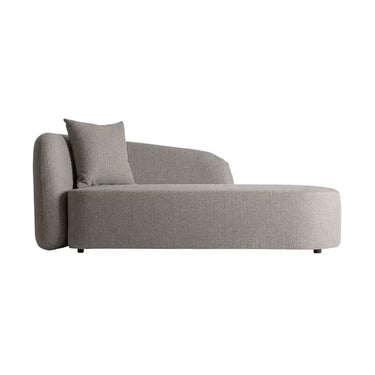 Chaise longue, polipropilene grigio con alluminio. 190x95x74cm