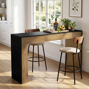 MESA DE COMEDOR EXTENSIBLE EN PORCELANATO Y MADERA DE NOGAL 