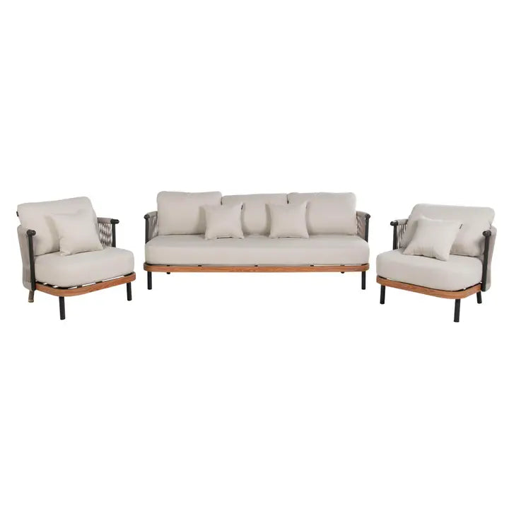 Set da 3 pezzi in alluminio per giardino