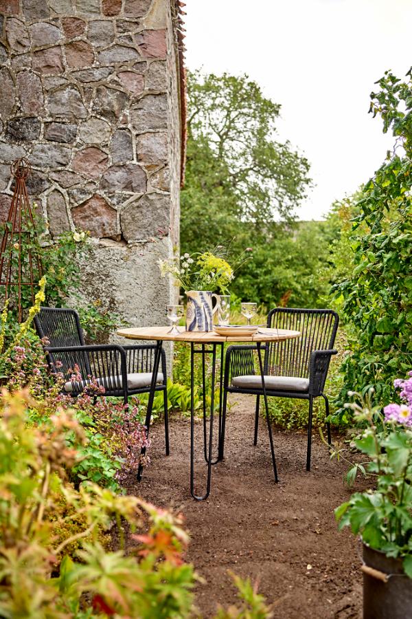 Sedia da pranzo Santino, nera, metallo