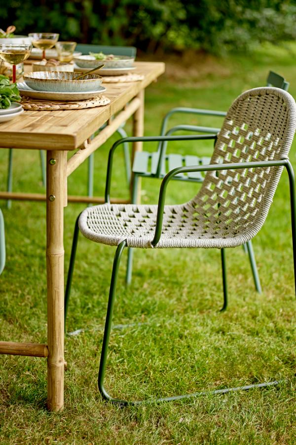 Sedia da pranzo Calana, verde, metallo