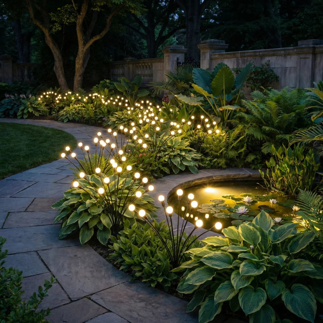 Luci da giardino a energia solare con movimento oscillante 12 led