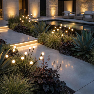 Luci da giardino a energia solare con movimento oscillante 12 led