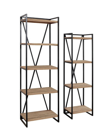 Librerie in legno e ferro Utility set di 2