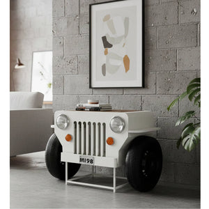 Tavolo Bar Jeep in Ferro e Legno di Mango – Stile Vintage Industriale