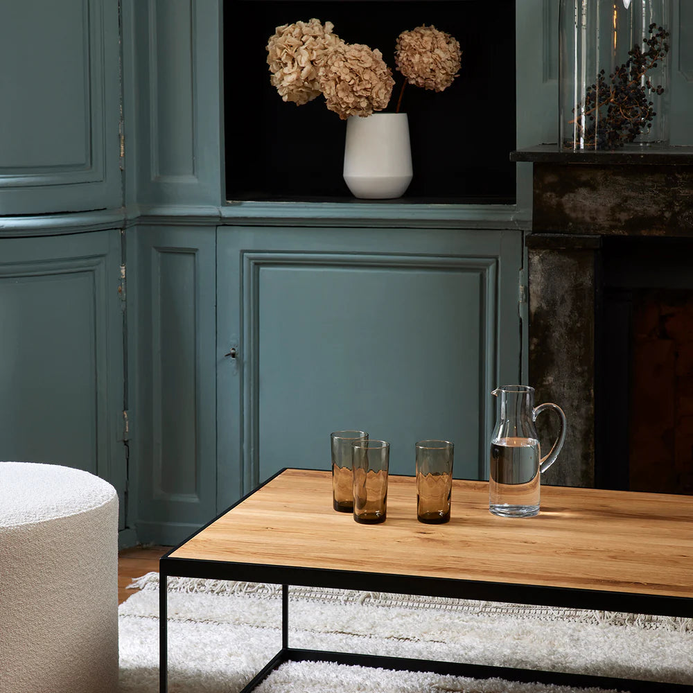 Tavolino da caffè Lucy in legno e nero