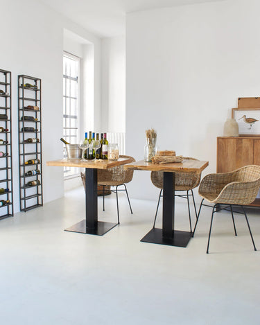 Tavolo quadrato da bistrot in legno e ferro Utility 70 cm MINIMO 5 PEZZI