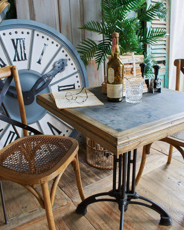 Tavolo quadrato in legno massello da bistrot Marseille 70 cm