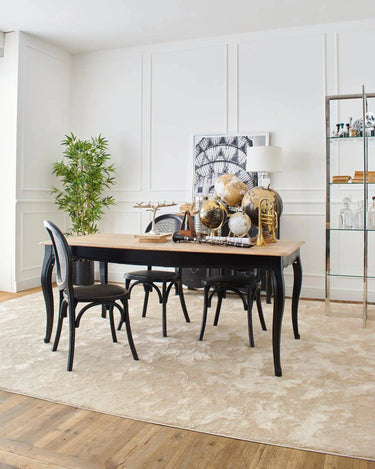 Tavolo allungabile in legno massello Classic Black 180/220 cm